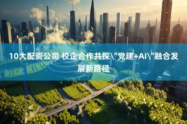 10大配资公司 校企合作共探