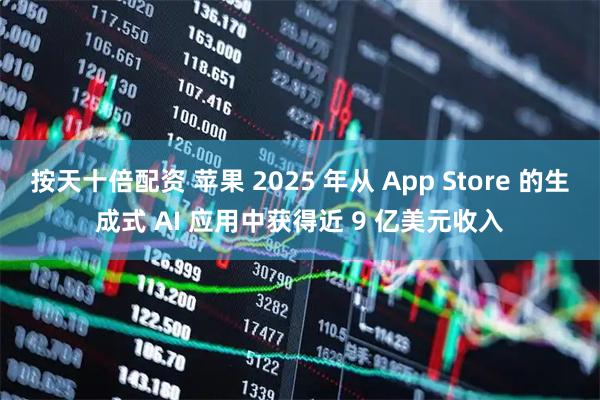按天十倍配资 苹果 2025 年从 App Store 的生成式 AI 应用中获得近 9 亿美元收入
